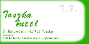 toszka huttl business card
